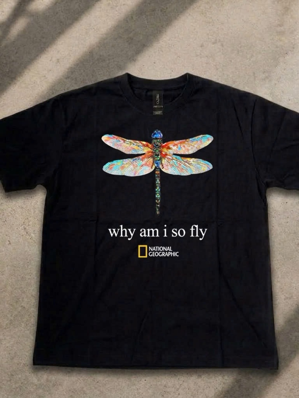 Dragonfly-print T-shirt. National Geographic Why Am I So Fly Dragonfly Graphic
